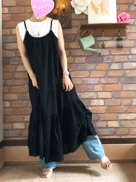 「ZOCALO（ソカロ）のアイテム」を使った、Hi_kaさん（レディース・160cm）の夏コーディネート