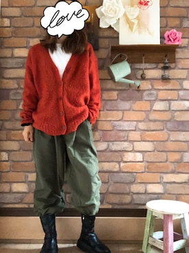 「amini（アミニ）のアイテム」を使った、Hi_kaさん（レディース・160cm）の秋コーディネート