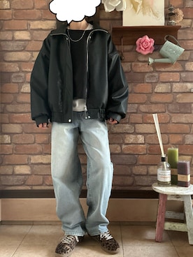 「H&M（エイチ・アンド・エム）のアイテム（スニーカー）」を使った、Hi_kaさん（レディース・160cm）の冬コーディネート