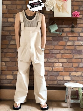 「クレドナ」｜「アイテム（オールインワン・サロペット）」を使った、Hi_kaさん（レディース・160cm）の夏コーディネート