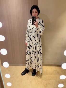 「シャツワンピ」｜Ashさん（レディース・160cm）の春コーディネート