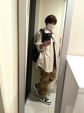 「BENDER TOKYO（ベンダートウキョウ）のアイテム（パンツ）」を使った、suu-zee-suuさん（レディース・153cm）の春コーディネート