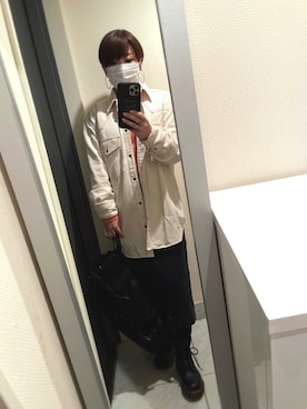 「DIESEL（ディーゼル）のアイテム（スカート）」を使った、suu-zee-suuさん（レディース・153cm）の春コーディネート