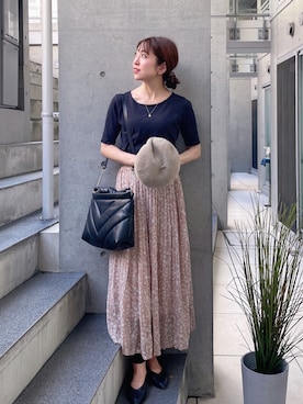 「DoCLASSE（ ドゥクラッセ）のアイテム」を使った、euro flat PRESS lisaさん（レディース・157cm）の秋コーディネート