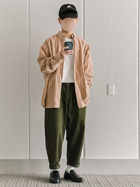 「EMMA  CLOTHES」｜「アイテム（キャップ）」を使った、motoshi さん（メンズ・176cm）の春コーディネート
