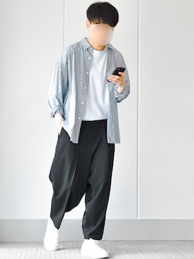 「UNIQLO U」｜motoshi さん（メンズ・176cm）の夏コーディネート