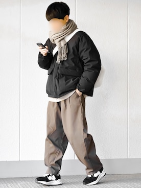 「SLICK（スリック）のアイテム（ダウンジャケット/コート）」を使った、motoshi さん（メンズ・176cm）の冬コーディネート