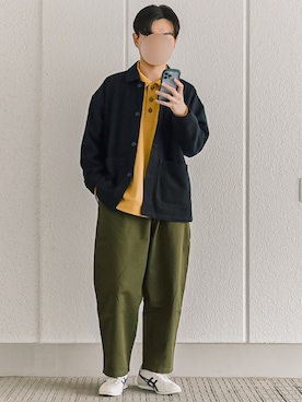 「PUBLUX（パブリュクス）のアイテム（チノパンツ）」を使った、motoshi さん（メンズ・176cm）の春コーディネート