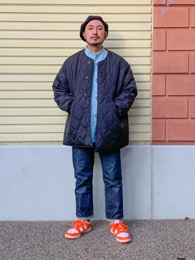 「CIAOPANIC TYPY（チャオパニックティピー）のアイテム（ミリタリージャケット）」を使った、Yusuke Tanakaさん（メンズ・173cm）の冬コーディネート