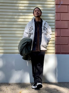 「CIAOPANIC TYPY（チャオパニックティピー）のアイテム（パーカー）」を使った、Yusuke Tanakaさん（メンズ・173cm）の秋コーディネート