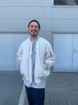 「CIAOPANIC TYPY（チャオパニックティピー）のアイテム（MA-1）」を使った、Yusuke Tanakaさん（メンズ・173cm）の秋コーディネート