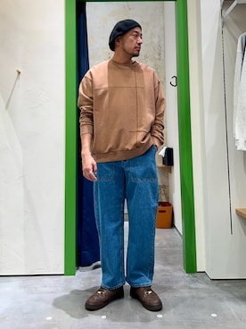 「アイテム（スウェット）」を使った、Yusuke Tanakaさん（メンズ・173cm・40代）の秋コーディネート