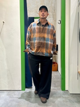 「アイテム（スウェットパンツ）」を使った、Yusuke Tanakaさん（メンズ・173cm）の秋コーディネート