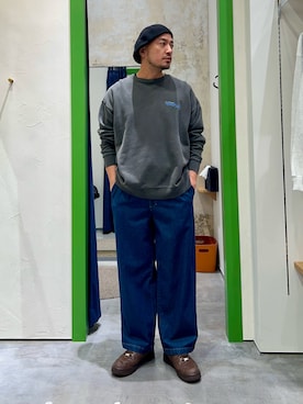 「アイテム（スウェット）」を使った、Yusuke Tanakaさん（メンズ・173cm・40代）の秋コーディネート