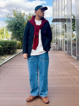 「アイテム（ニット/セーター）」を使った、Yusuke Tanakaさん（メンズ・173cm・40代）の秋コーディネート