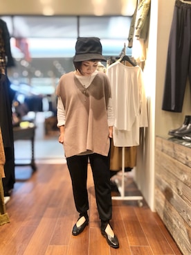 「REMME（レメ）のREMME(レメ)　 Vカットフラットパンプス（パンプス）」を使った、キムラアスミさん（レディース・156cm）の夏コーディネート