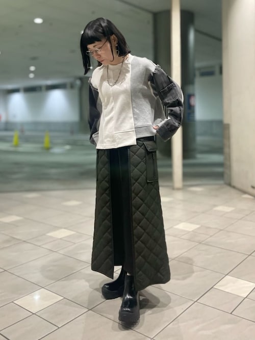 トップス AULA AILA DENIM COMBINATION T-SHIRT AULA AILA（アウラ アイラ） tシャツ 別注DENIM COMBINATION PULLOVER