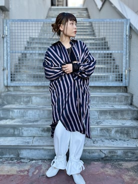 「シースルー」｜「アイテム（スウェットパンツ）」を使った、キムラアスミさん（レディース・156cm）の夏コーディネート