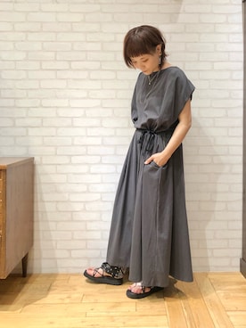 「uncut bound」｜「アイテム（ワンピース/ドレス）」を使った、キムラアスミさん（レディース・156cm）の夏コーディネート