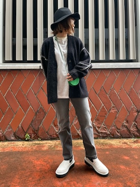 「B'2nd（ビーセカンド）のアイテム」を使った、キムラアスミさん（レディース・156cm）の秋コーディネート