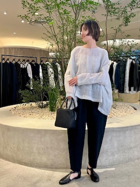 「ブラウスが主役の春コーデ」｜takagiさん（レディース・163cm）の春コーディネート