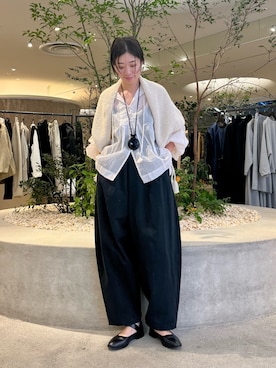 「アイテム（ストール/ショール）」を使った、takagiさん（レディース・163cm）の秋コーディネート