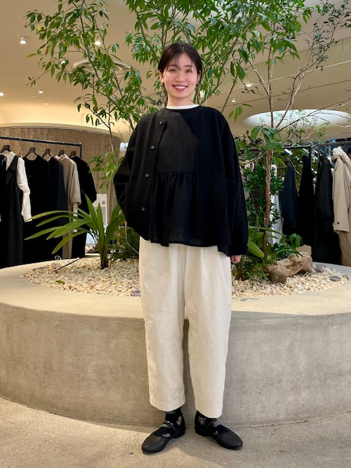 とんかさま⚪︎かぐれ　圧縮ウールショートジャケット 圧縮ウールショートジャケット（ノーカラージャケット）｜かぐれ