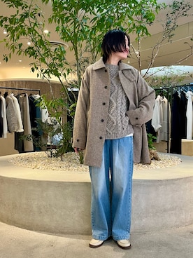 「アイテム（その他アウター）」を使った、takagi kotomiさん（レディース・163cm）の秋コーディネート