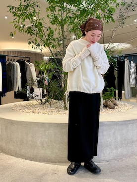 「アイテム（財布/小物、ブラウン系）」を使った、takagi kotomiさん（レディース・163cm）の冬コーディネート