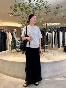 「かぐれ（カグレ）のサカリバーフレンチスリーブ（Tシャツ/カットソー）」を使った、takagi kotomiさん（レディース・163cm）の春コーディネート