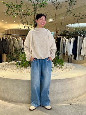 「アイテム（ストール/ショール）」を使った、takagiさん（レディース・163cm）の秋コーディネート
