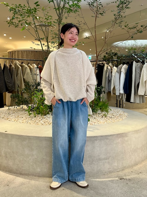 かぐれ ストレートデニムイージーパンツ かぐれ リネン