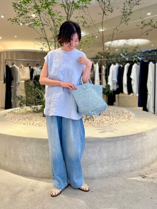 リネンフレンチクルーネック