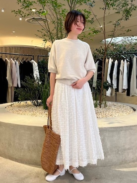 「初夏のお出掛けコーデ」｜「アイテム（スウェット）」を使った、takagiさん（レディース・163cm）の春コーディネート