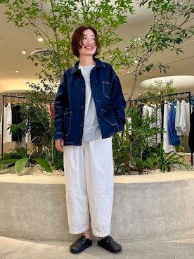「アイテム（カバーオール）」を使った、takagiさん（レディース・163cm）の夏コーディネート