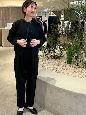 「newarrival」｜「アイテム（ノーカラージャケット）」を使った、takagiさん（レディース・163cm）の春コーディネート