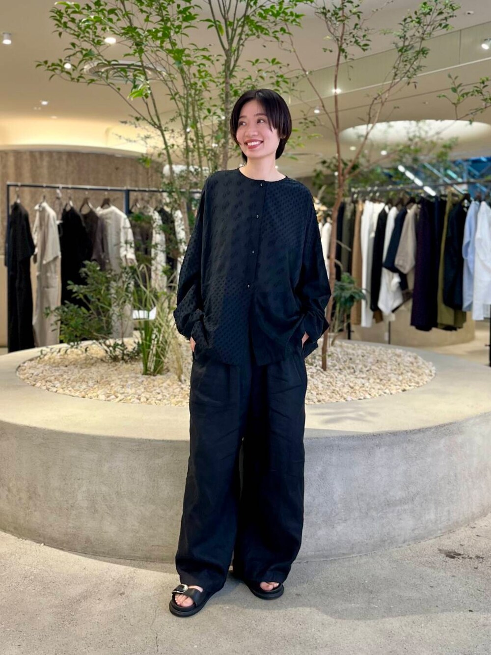 2WAY仕様』 ジャガードパッチワークブラウスを使った人気ファッション