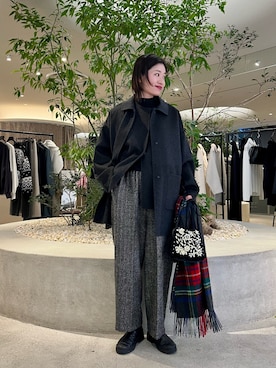 「アイテム（バッグ）」を使った、takagi kotomiさん（レディース・163cm）の秋コーディネート