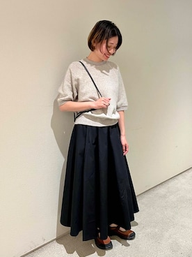 「初夏のお出掛けコーデ」｜「アイテム（スウェット）」を使った、takagiさん（レディース・163cm）の春コーディネート
