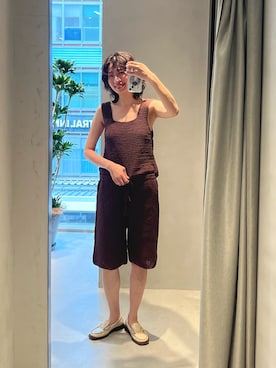 「URBAN RESEARCH DOORS（アーバンリサーチドアーズ）のリネンオーバーシャツ（シャツ/ブラウス、ピンク系）」を使った、takagi kotomiさん（レディース・163cm）の春コーディネート