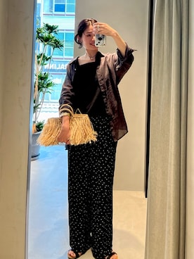 「URBAN RESEARCH DOORS（アーバンリサーチドアーズ）のPLAKTON　フラットサンダル（サンダル、ブラック系）」を使った、takagi kotomiさん（レディース・163cm）の夏コーディネート