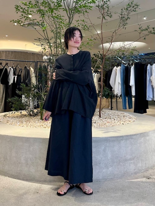 【美品】かぐれ　リネンレーヨンワイドパンツ かぐれ パンツ リネンレーヨンワイドギャザーパンツ レディース