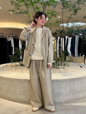 「春のジャケットスタイル」｜「アイテム（その他アウター）」を使った、takagiさん（レディース・163cm）の春コーディネート