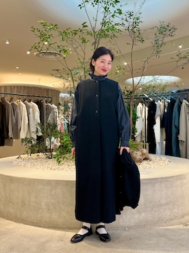 「アイテム（ノーカラージャケット）」を使った、takagiさん（レディース・163cm）の秋コーディネート