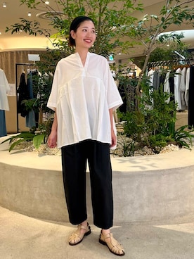 「アイテム（その他アンダーウェア/インナー）」を使った、takagiさん（レディース・163cm）の夏コーディネート