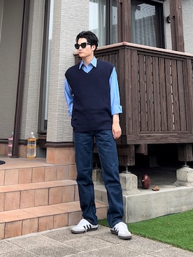 「COMME CA ISM（コムサイズム）のアイテム（トップス）」を使った、だいきさん（メンズ・174cm）の夏コーディネート
