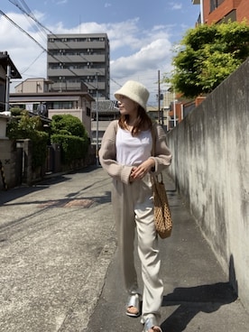 「SNIDEL（スナイデル）のアイテム（ハット）」を使った、ohanaさん（レディース・152cm）の春コーディネート