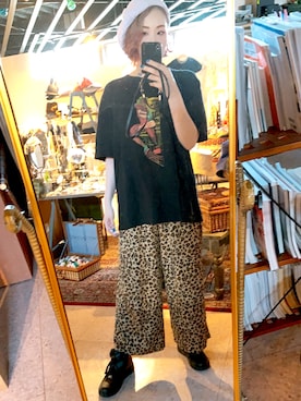 「RODEO CROWNS WIDE BOWL（ロデオクラウンズワイドボウル）のアイテム（ハンチング/ベレー帽）」を使った、Petaloさん（レディース・165cm）の夏コーディネート