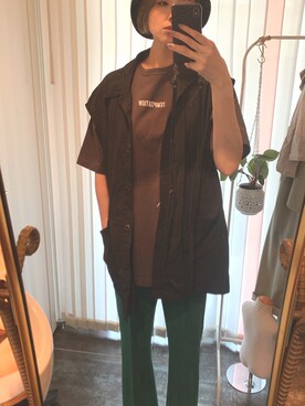 「秋色コーデ」｜「アイテム（帽子）」を使った、Petaloさん（レディース・165cm）の秋コーディネート