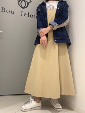 「Bou Jeloud（ブージュルード）のアイテム（ジャケット/アウター）」を使った、Bou Jeloudさん（レディース・162cm）の秋コーディネート